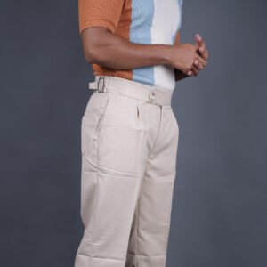Black Straight Fit Gurkha Pant